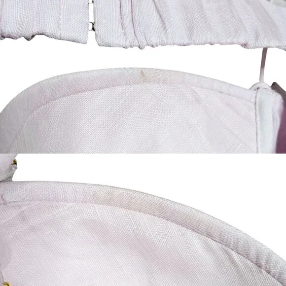 Zimmermann Botanica Petal Floral Applique Lilac Purple Silk Linen Bustier Gown - Picture 14 of 17